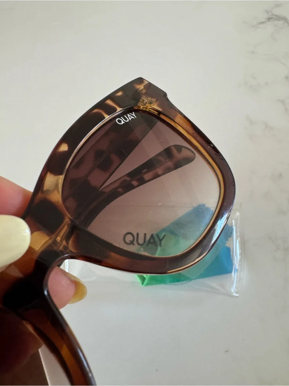 Quay Australia Tortoise Shell Sunglasses with Brown Gradient Lenses